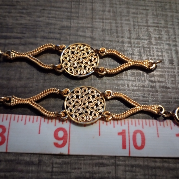 Vintage Gold Tone Statement Necklace - Picture 9 of 12